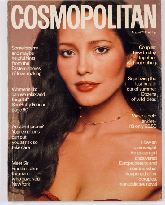 Barbara Carrera TERENCE DONOVAN John Connolly FEMINISM  Cosmopolitan August 1978