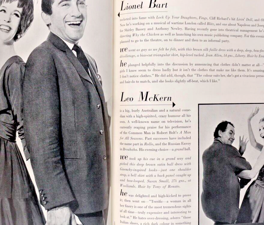 SUZY PARKER William Klein LIONEL BART Tom Courtenay LADY ASTOR Kidswear UK Vogue