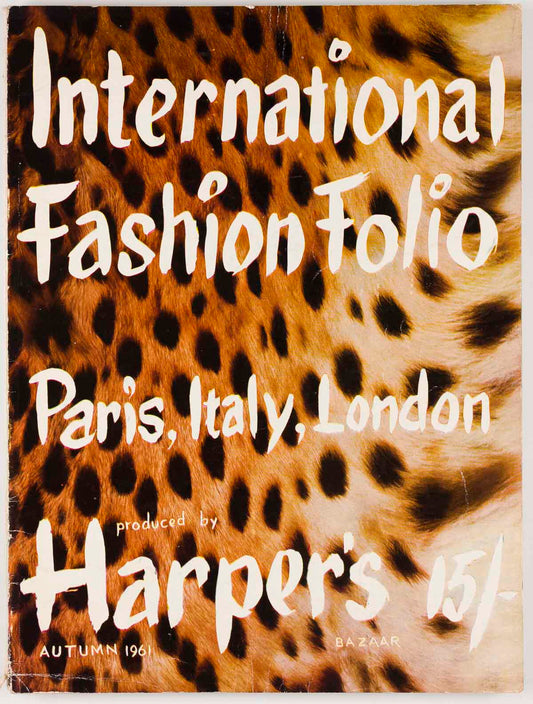 Jean Shrimpton INTERNATIONAL FASHION FOLIO Dior VTG Autumn 1961 Harper's Bazaar