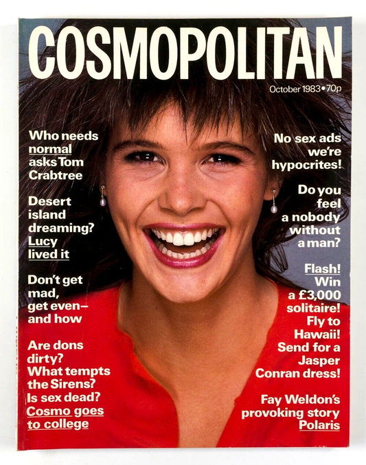 Elle MacPherson KIM ALEXIS Jackie Bisset COSMOPOLITAN October 1983 Fay Weldon UK