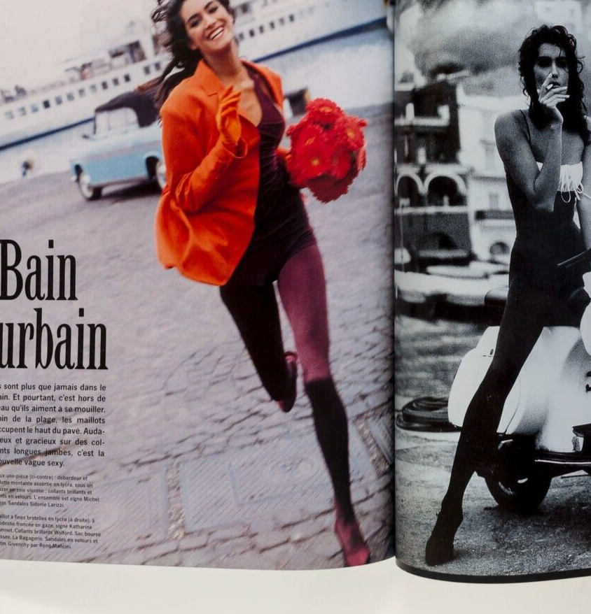 LINDA EVANGELISTA & CHRISTY TURLINGTON Arthur Elgort YASMEEN GHAURI  Paris Vogue