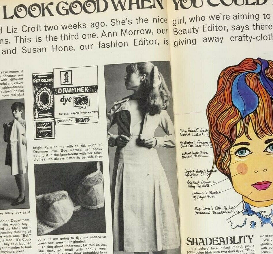 COURREGES May Routh PARIS COLLECTIONS PETTICOAT magazine March 1968 vtg Dior YSL