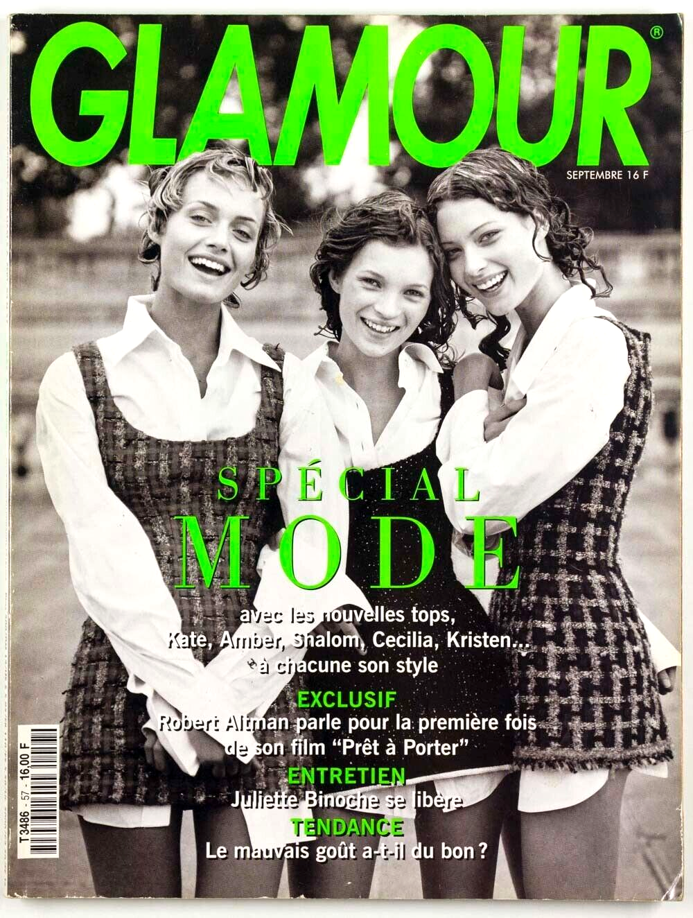 Kate Moss AMBER VALLETTA Shalom Harlow GLAMOUR September 1993 Kristen McMenamy