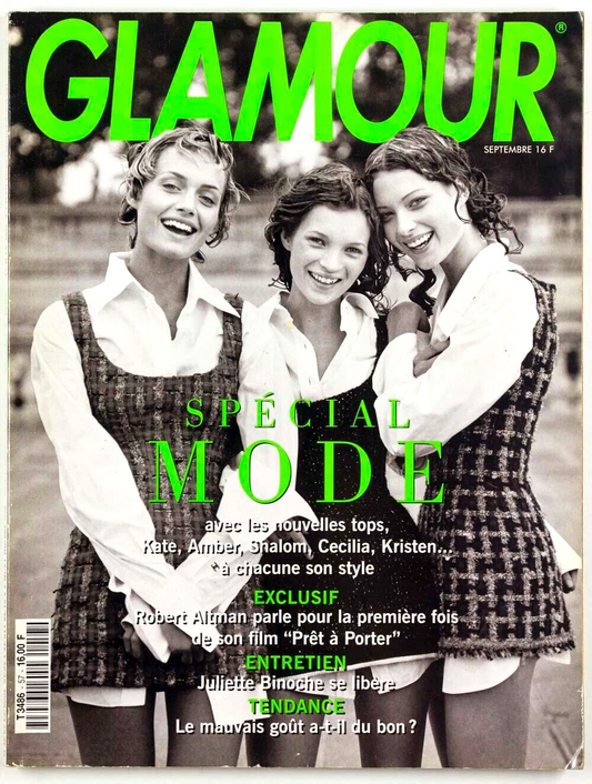 Kate Moss AMBER VALLETTA Shalom Harlow GLAMOUR September 1993 Kristen McMenamy