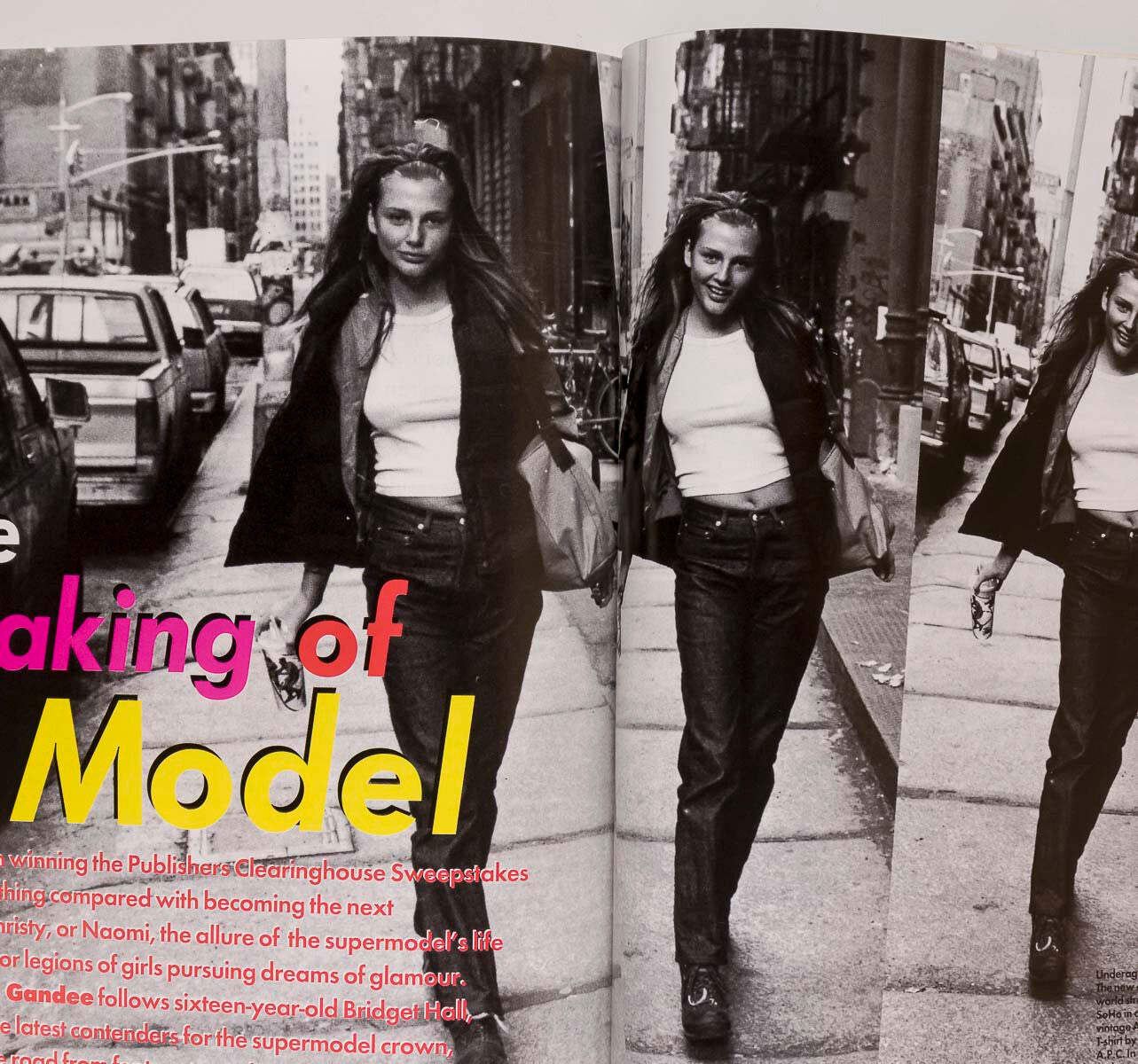 Karen Mulder LINDA EVANGELISTA Bridget Hall VOGUE August 1994 Kirsty Hume CK vtg