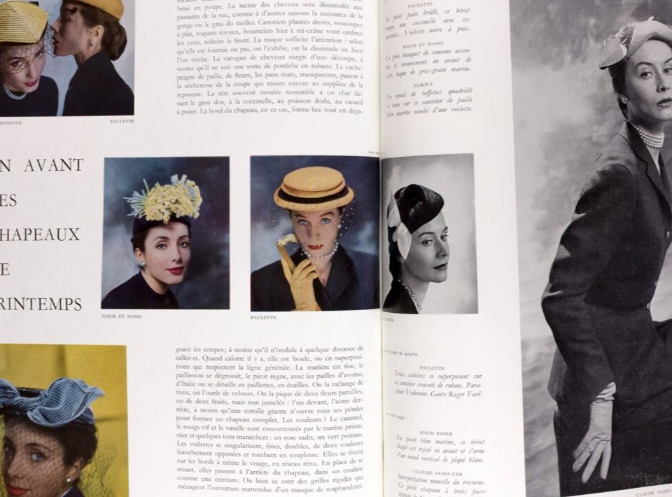 Balenciaga ROBERT DOISNEAU Tom Keogh PARIS VOGUE March 1951 Collections HERMES