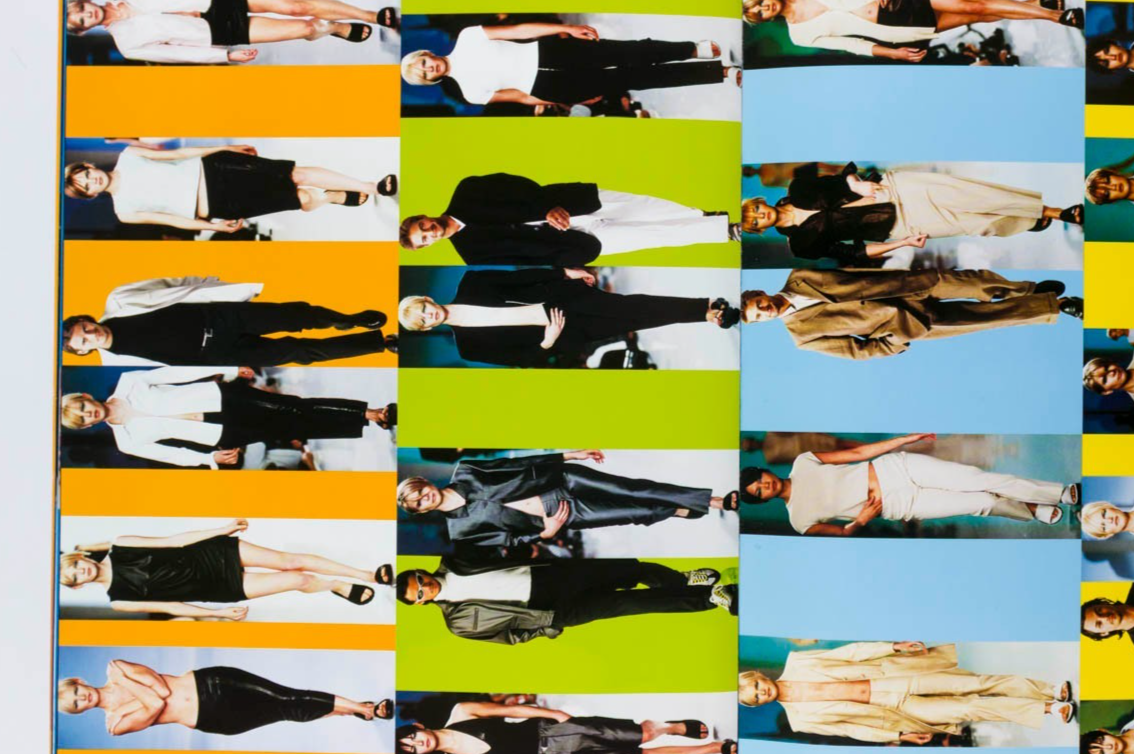 Emma Balfour MARK VANDERLOO Peter Lindbergh DKNY Spring 1996 lookbook catalogue