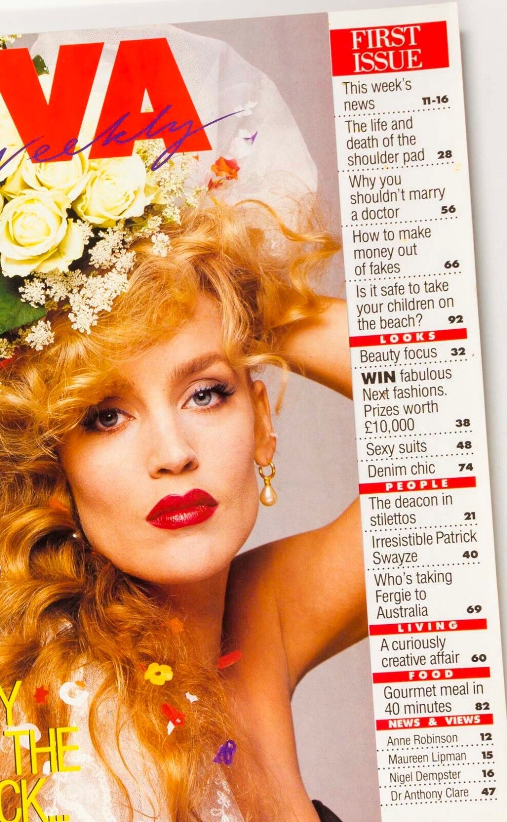 JERRY HALL Patrick Swayze NGEL DEMPSTER Maureen Lipman FERGIE Riva magazine No.1