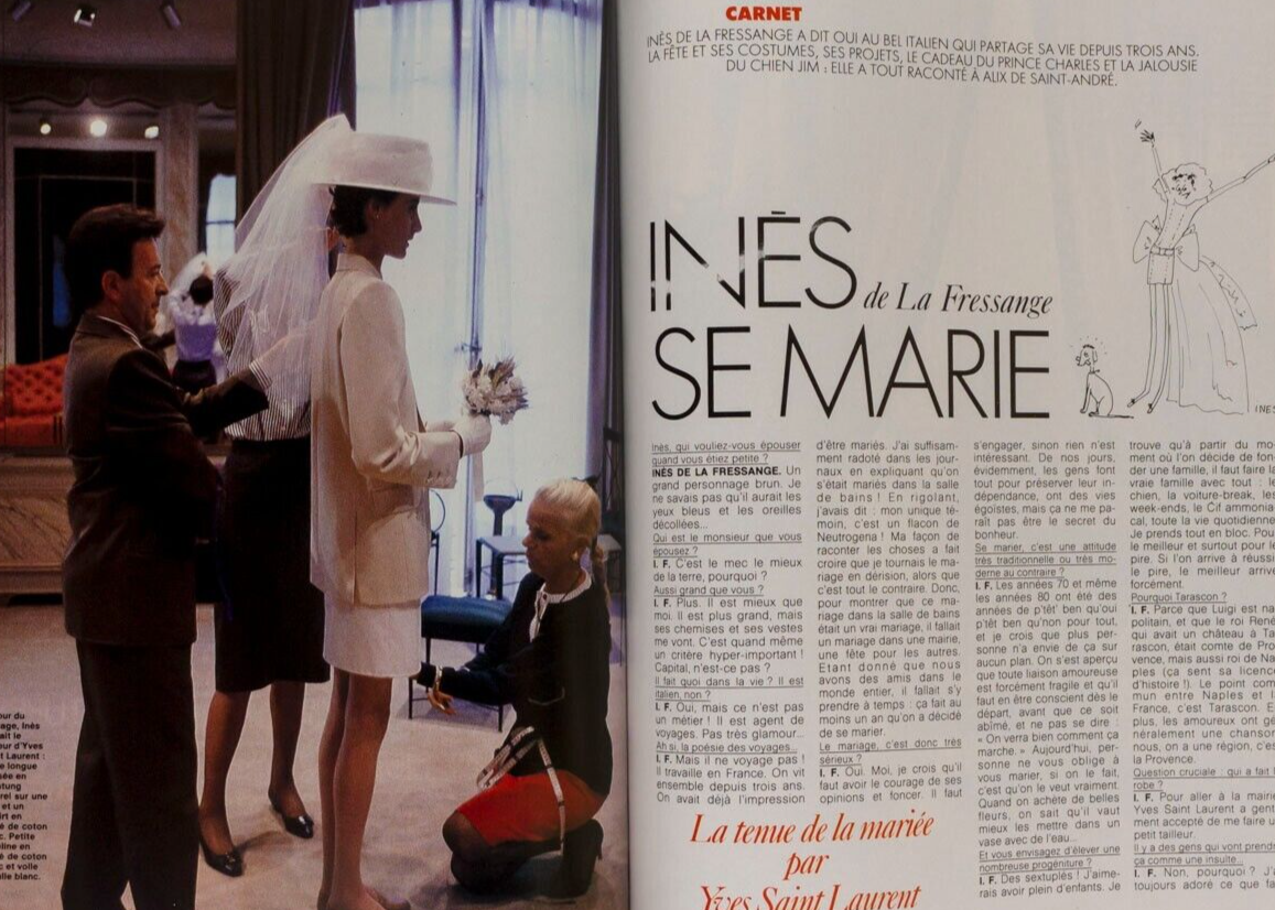 ANDY WARHOL Claire Dhelens INES DE LA FRESSANGE Lacroix YSL Adidas ELLE magazine