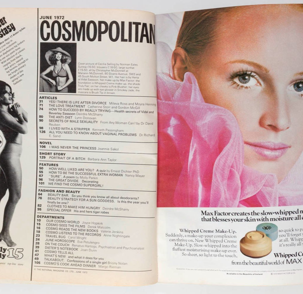 Cecilia Selling ANN TURKEL Vidal Sassoon COSMOPOLITAN magazine 4 June 1972 Duffy