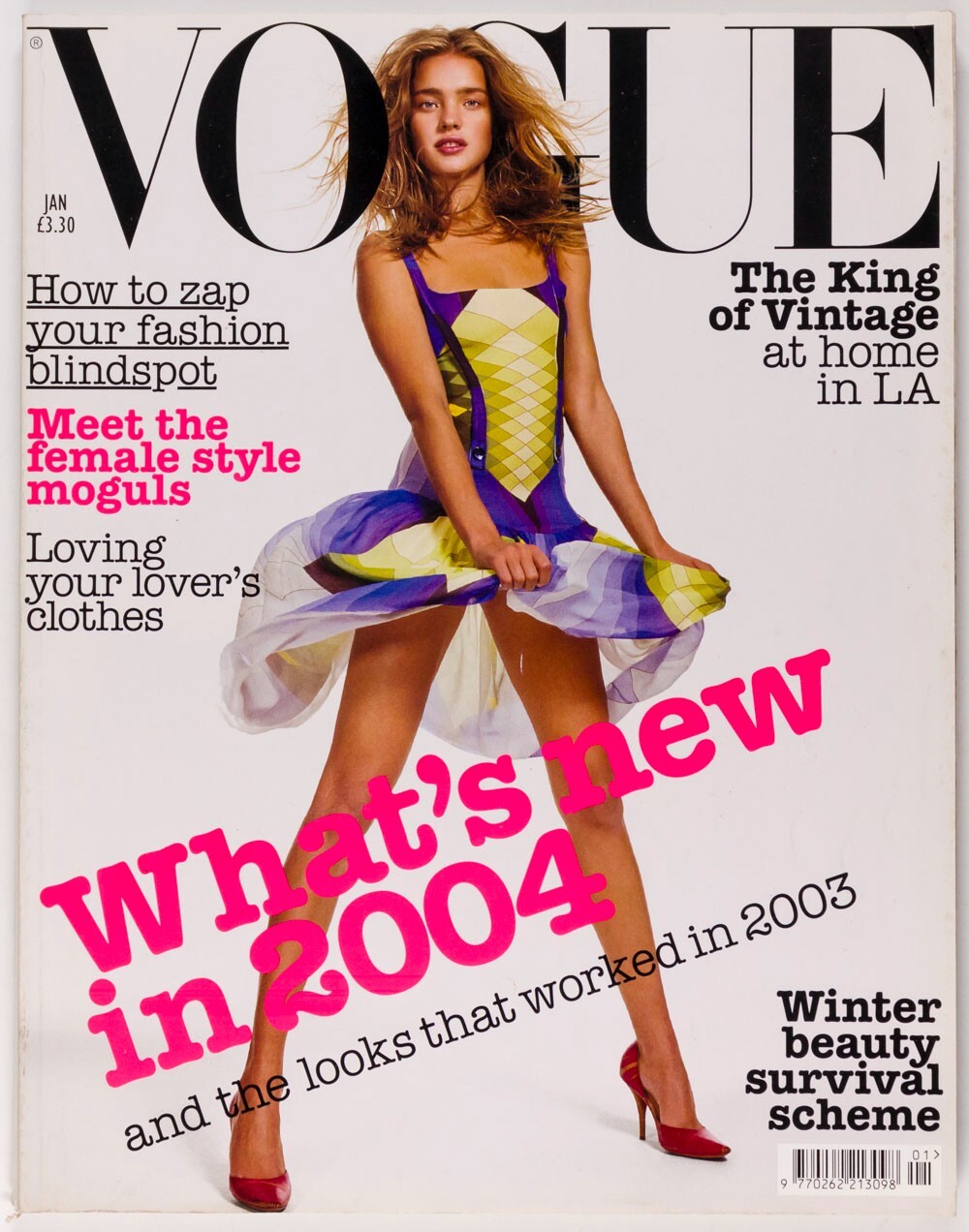 Natalia Vodianova LOUISE PEDERSEN Tamara Mellon VOGUE January 2004 21st birthday