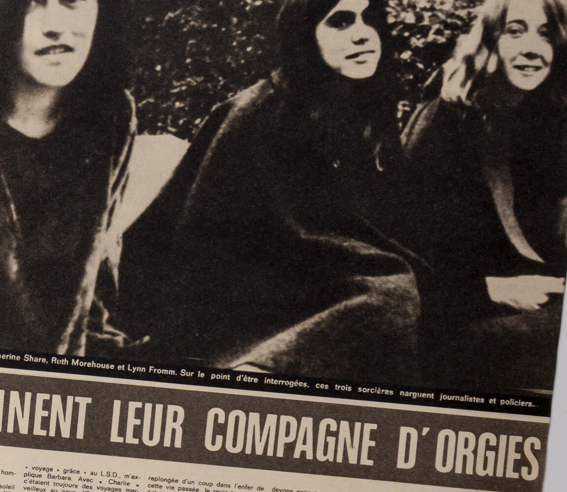SHARON TATE Charles Manson THE FAMILY Susan Atkins ~ RARE Detective magazine VTG