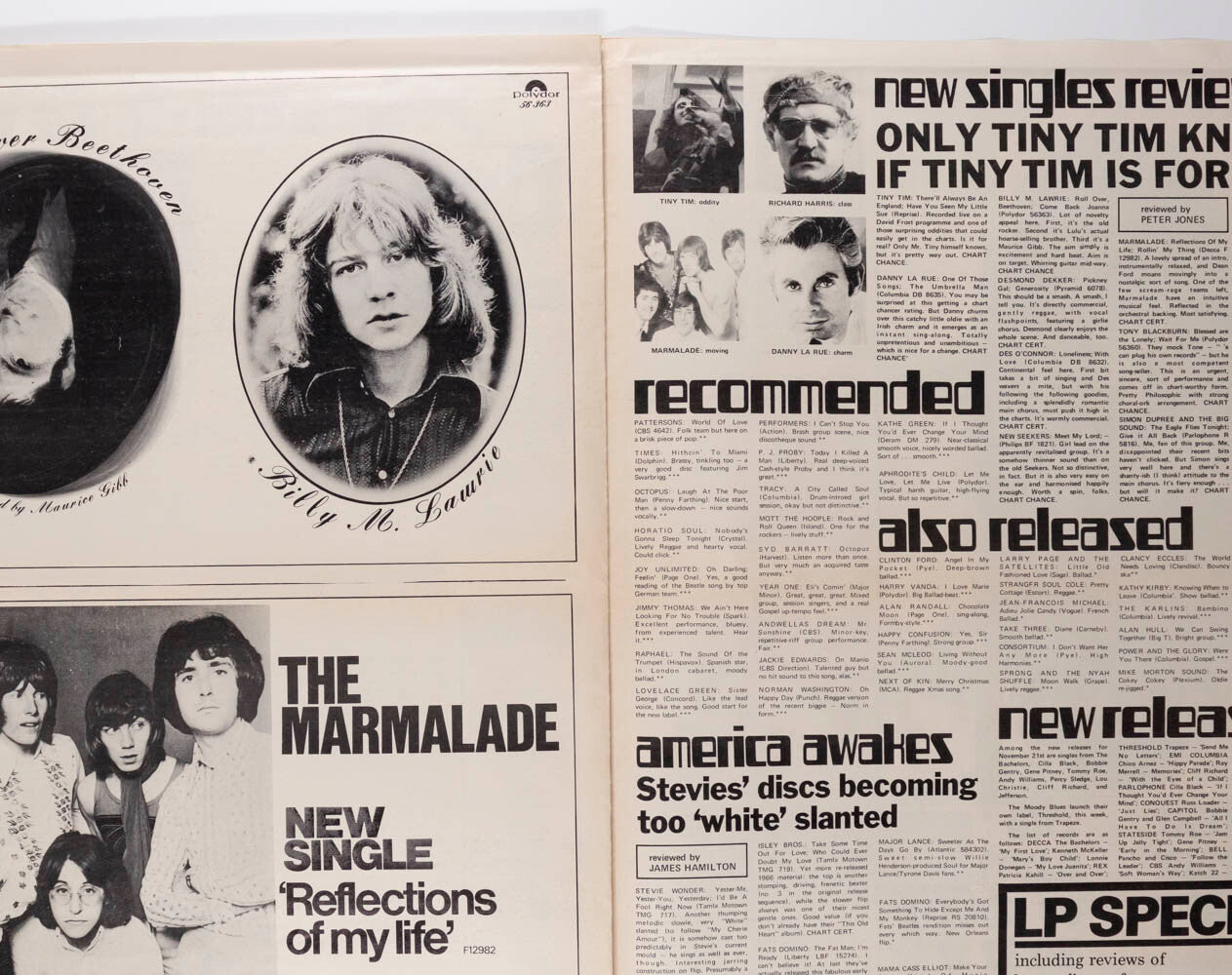 Rolling Stones JOHN LENNON Yoko Ono TREX Jimmy Cliff RECORD MIRROR November 1969