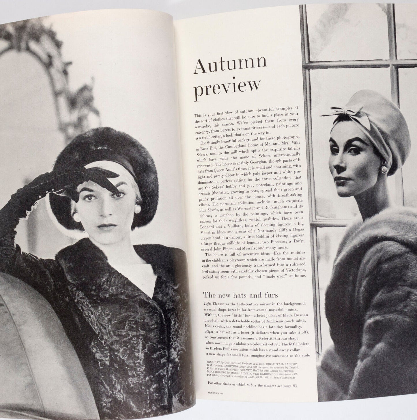 Marie Helene Arnaud NORMAN PARKINSON Helmut Newton RENE BOUCHE vtg FUCHSIA VOGUE