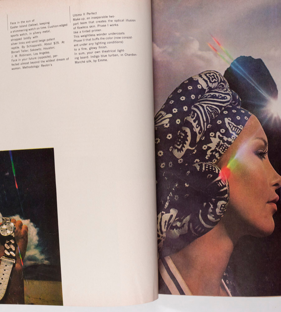 Heide Wiedeck EASTER ISLANDS Chile BILL BRANDT Harpers Bazaar May 1969 vtg INDIA