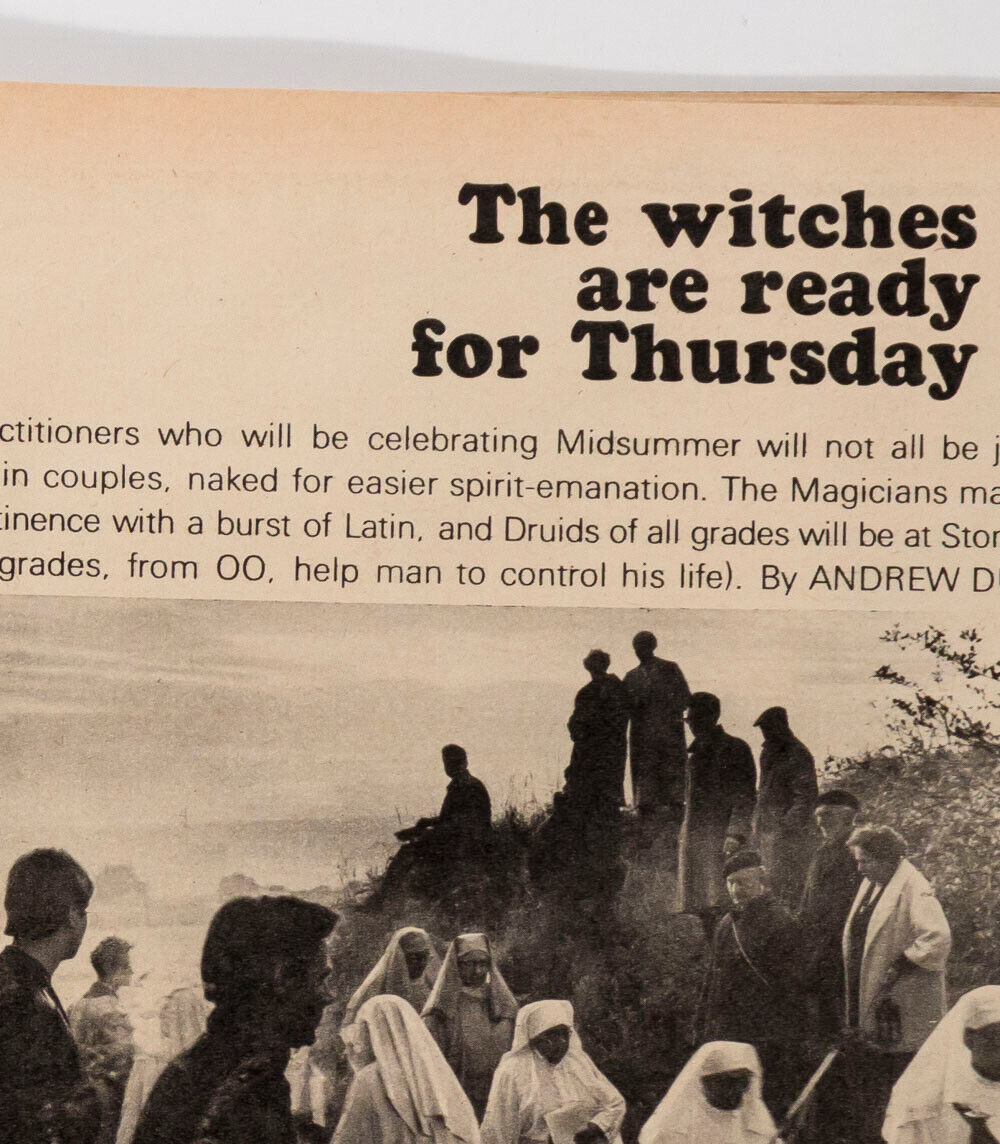 Thelema WITCHCRAFT Patricia Crowther DRUID Cecil Williamson STONEHENGE  magazine