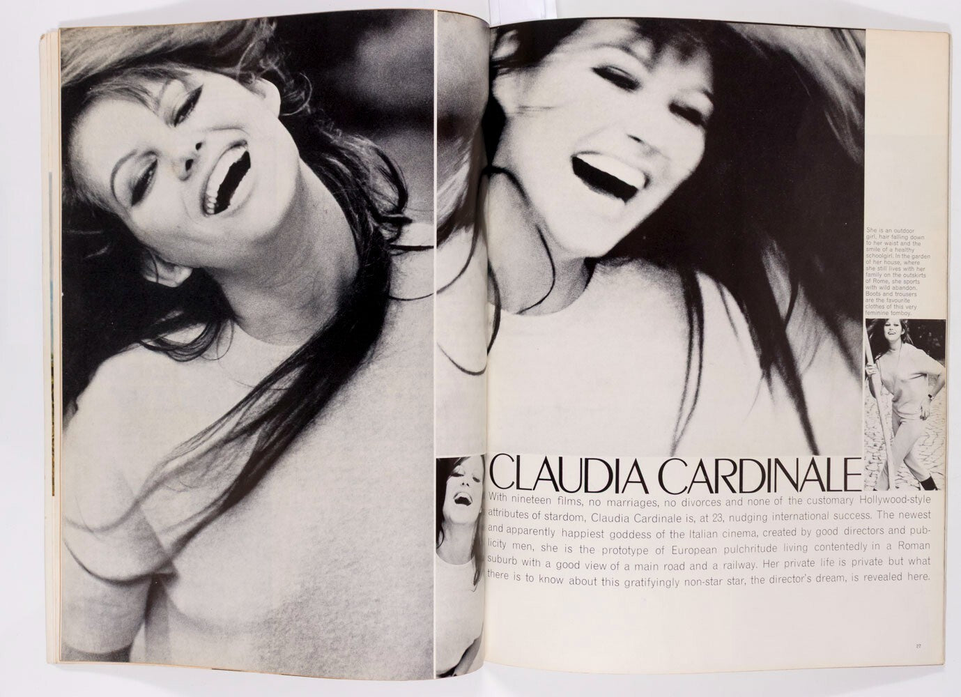 CLAUDIA CARDINALE Norman Parkinson FLEET STREET vtg QUEEN magazine January 1963