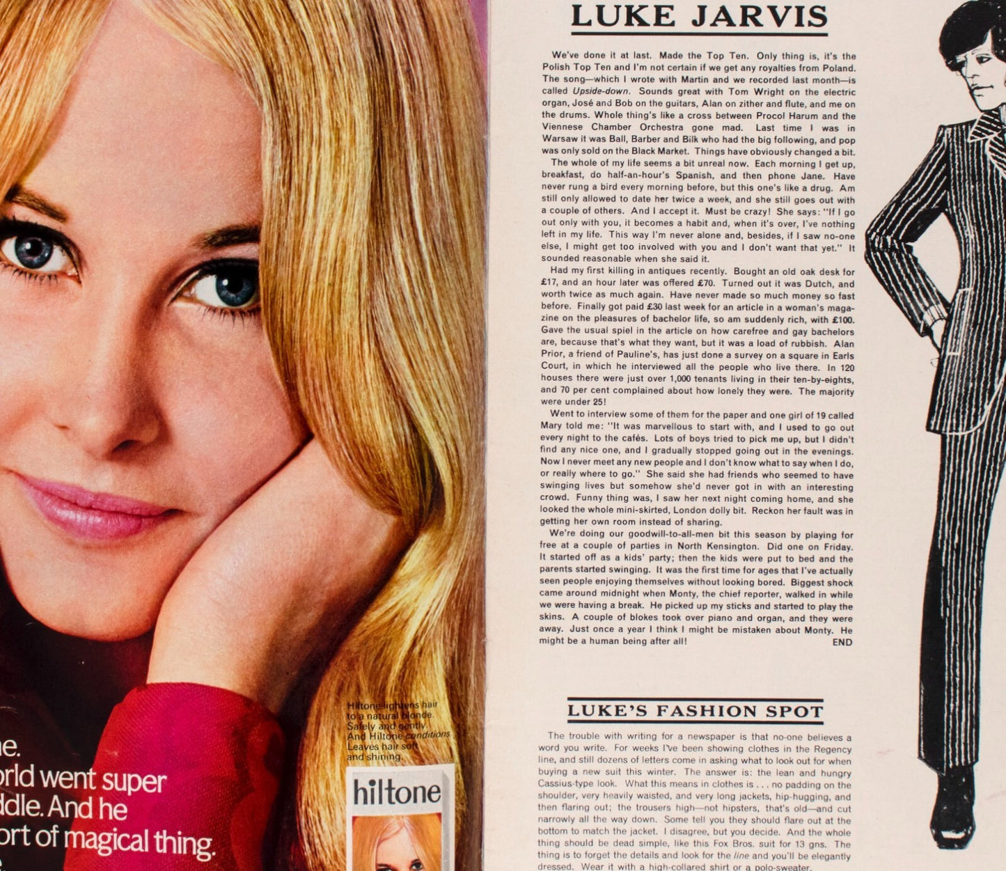 CATHEE DAHMEN Maudie James SAMANTHA EGGAR Twiggy MARY QUANT ~ HONEY magazine 60s