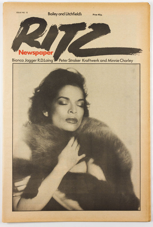 KRAFTWERK Bianca Jagger JANE GODDARD Peter Straker RITZ newspaper magazine no.12