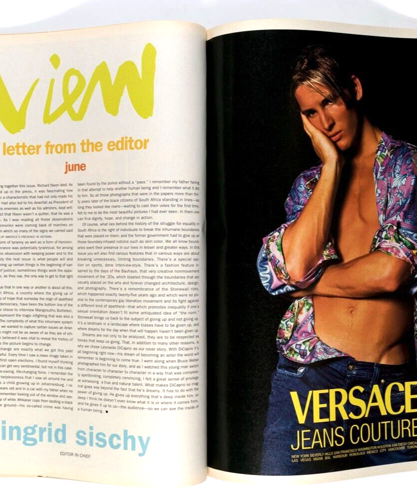 LEONARDO DICAPRIO Bruce Weber PELE Tatjana Patitz INTERVIEW MAGAZINE June 1994