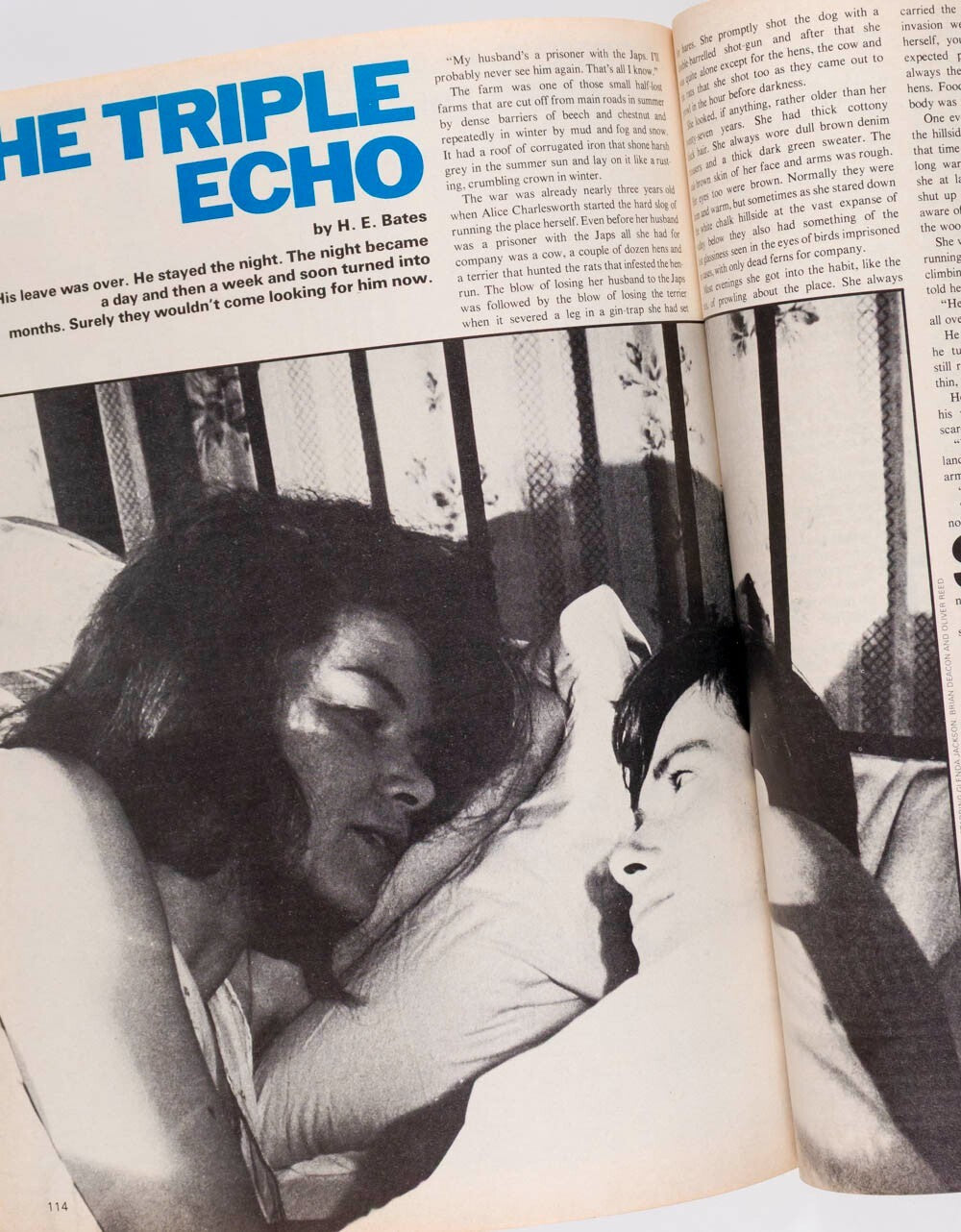 BIBA Bianca Jagger JAY JOHNSON Alan Bates COSMOPOLITAN magazine September 1972