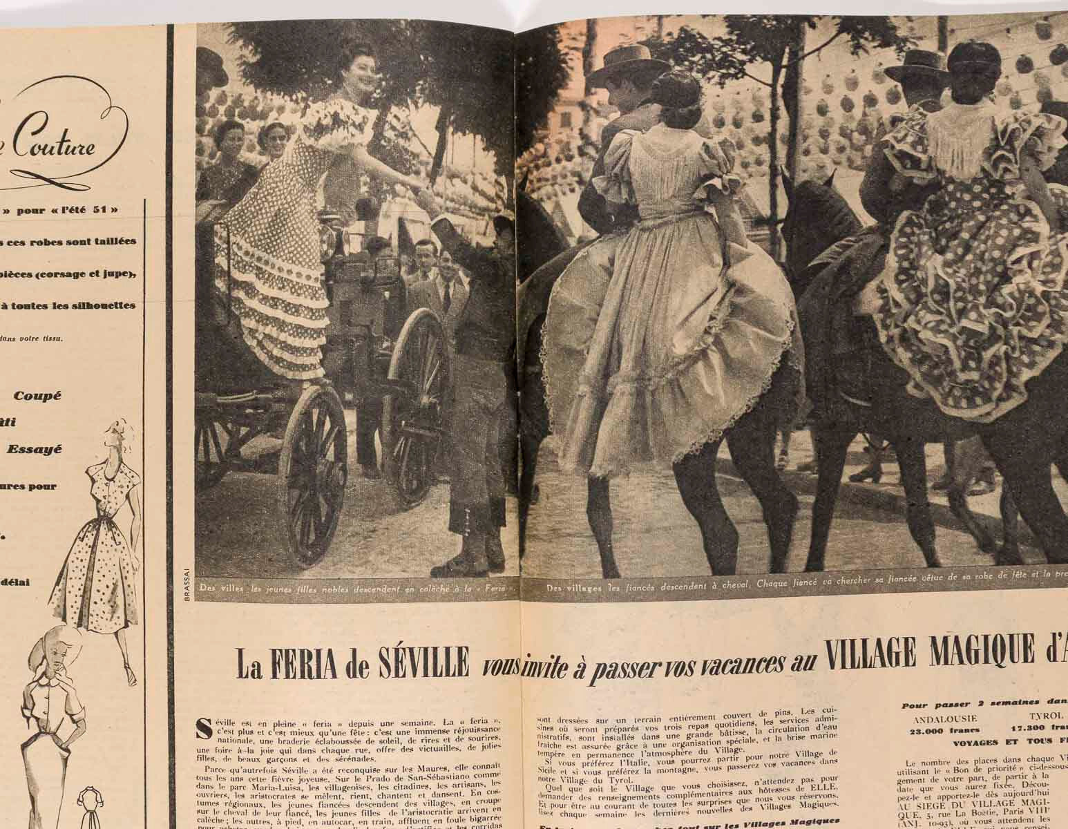 BRIGITTE BARDOT Suzy Parker BRASSAI Seville BETTE DAVIS French ELLE magazine 50s