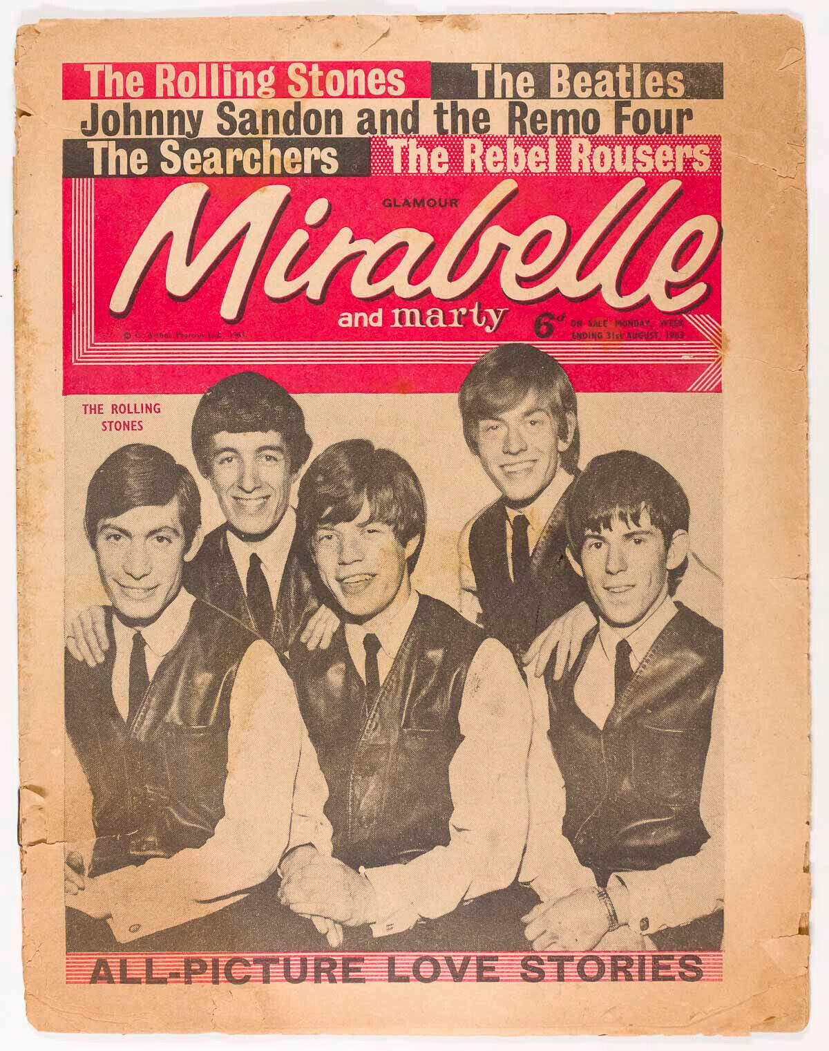 Rolling Stones BEATLES The Searchers REBEL ROUSERS Remo Four  MIRABELLE magazine