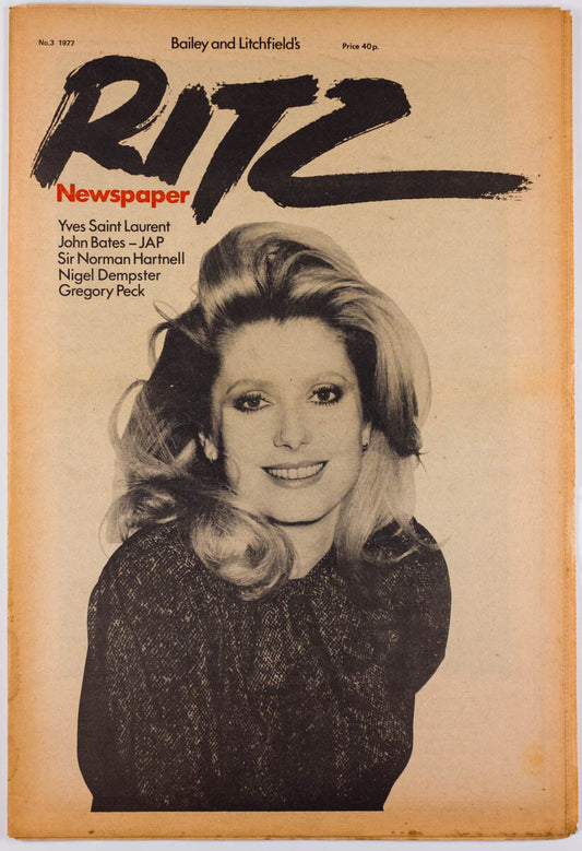 Catherine Deneuve DAVID HOCKNEY Bailey ZAPATA Swanky Modes RITZ magazine 3 1977