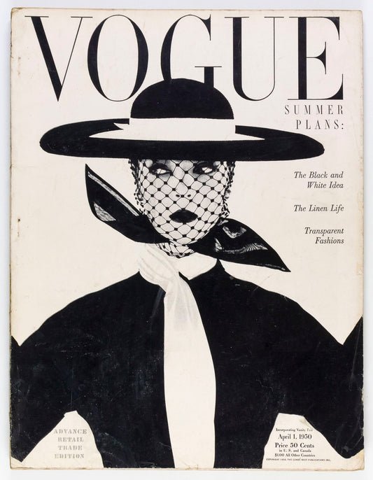 Irving Penn JEAN PATCHETT Black & White Idea VOGUE 1 April 1950 Bouche PARKINSON