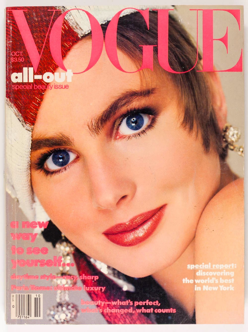 Alexa Singer HELMUT NEWTON Christy Turlington CDG Vogue October 1985 40 birthday