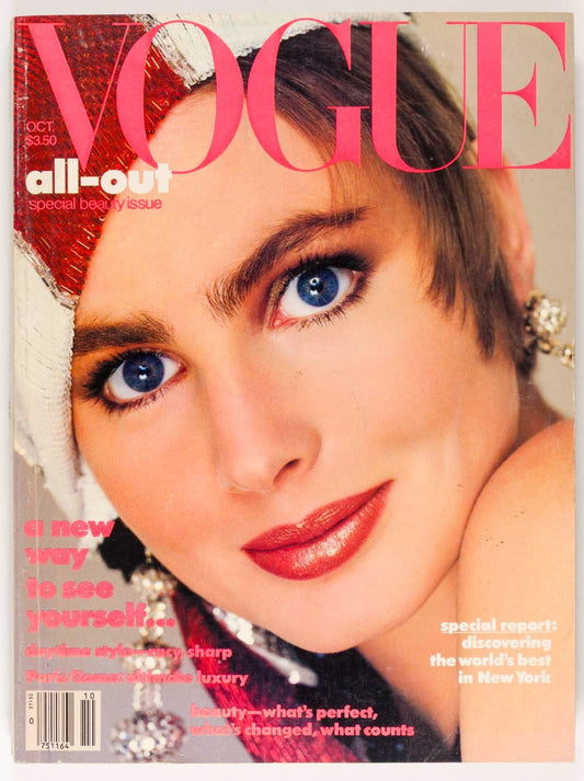 Alexa Singer HELMUT NEWTON Christy Turlington CDG Vogue October 1985 40 birthday