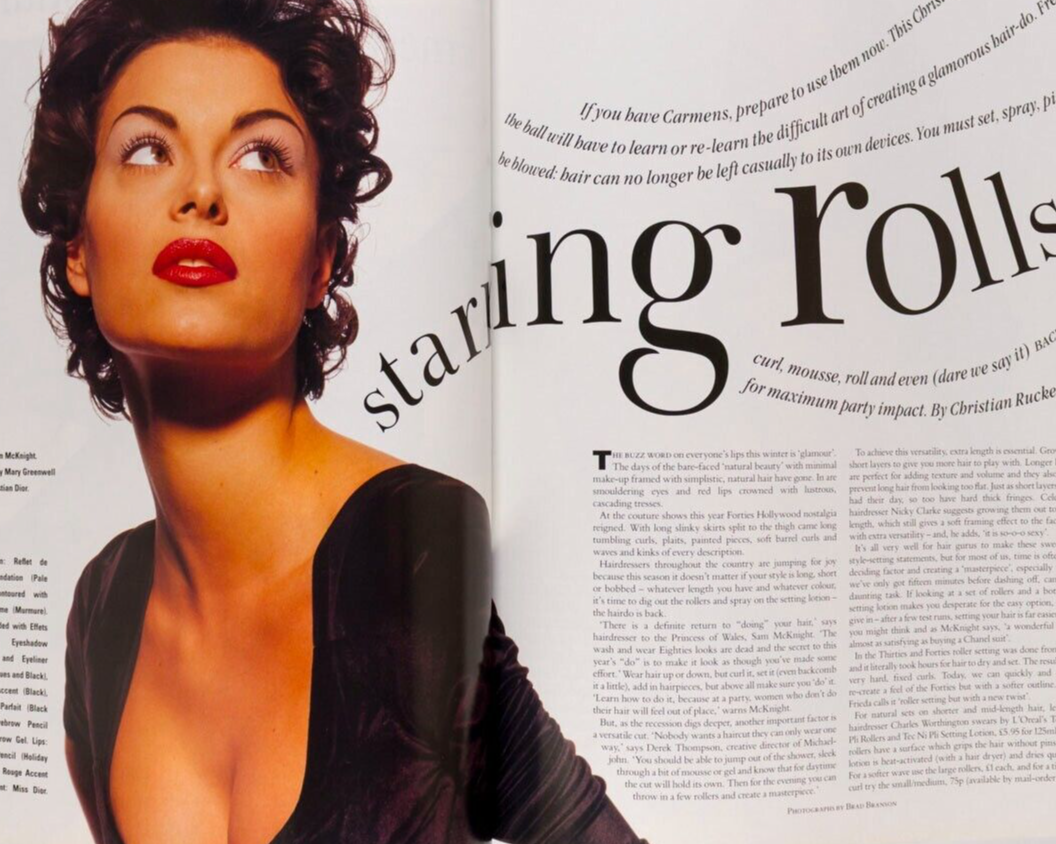 Yasmeen Ghauri LUCY FERRY Joely Richardson HARPERS & QUEEN December 1992 Freud