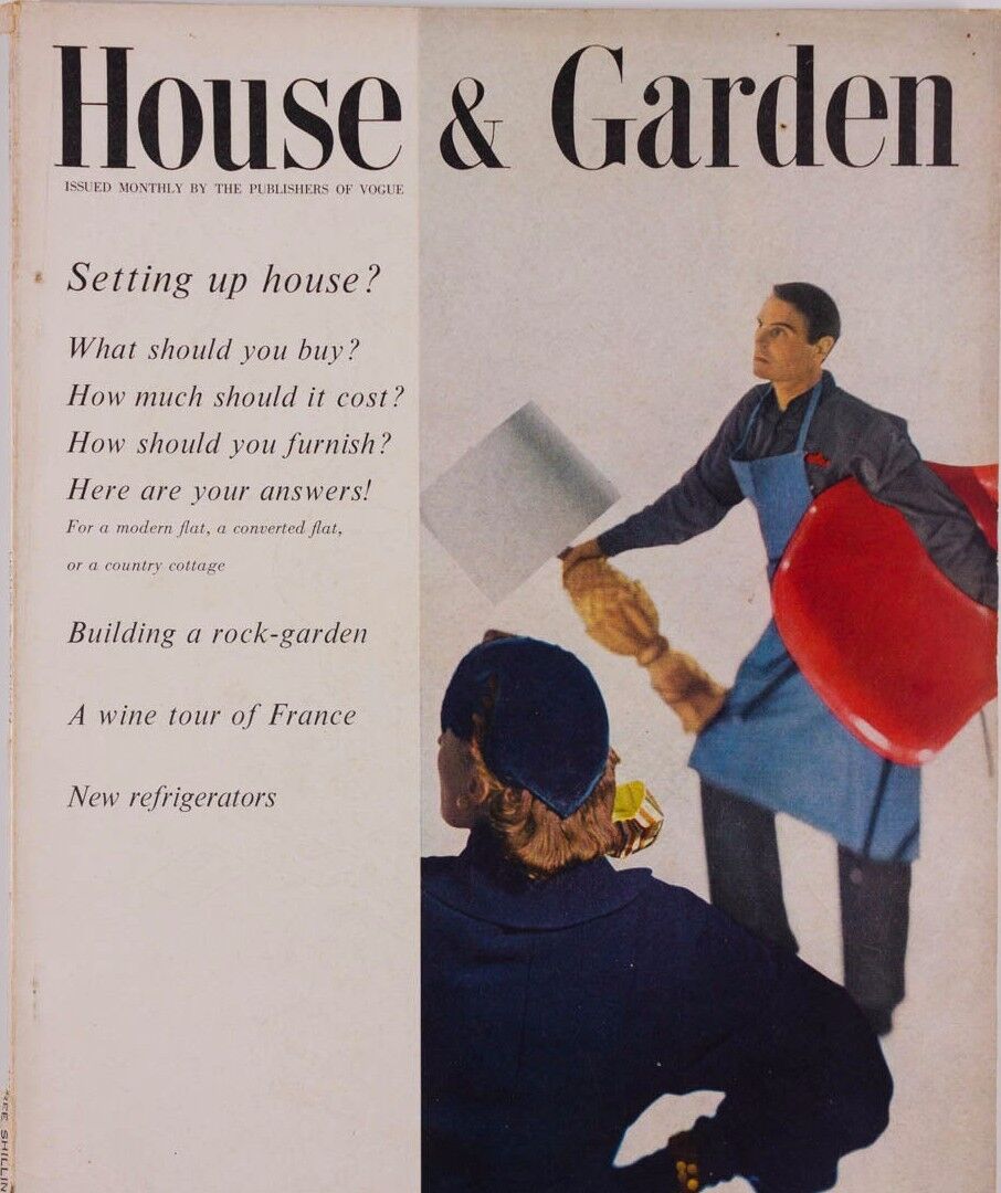 HORST Fifties Interior Design MID-CENTURY MODERN vtg HOUSE & GARDEN MAGAZINE 50s