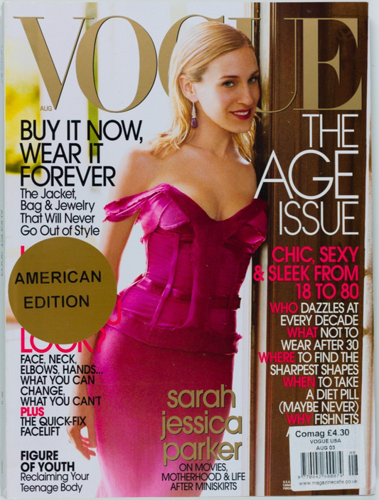 Sarah Jessica Parker AMBER VALLETTA Natalia Vodianova VOGUE magazine August 2003