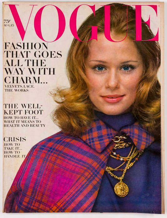 Lauren Hutton TINA AUMONT Norman Parkinson VOGUE August 1968 Veruschka HORST vtg