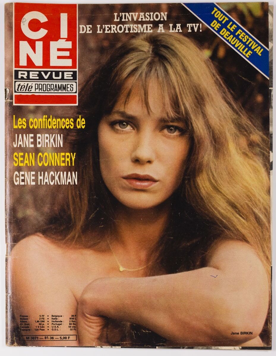 JANE BIRKIN Sean Connery GENE HACKMAN Lana Turner CINE REVUE magazine French VTG