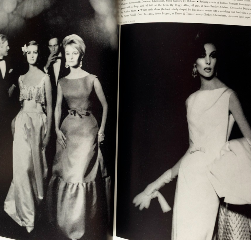 Maggi Eckardt SEAN KENNY Hardy Amies HARPERS BAZAAR December 1961 Daisy Fellowes