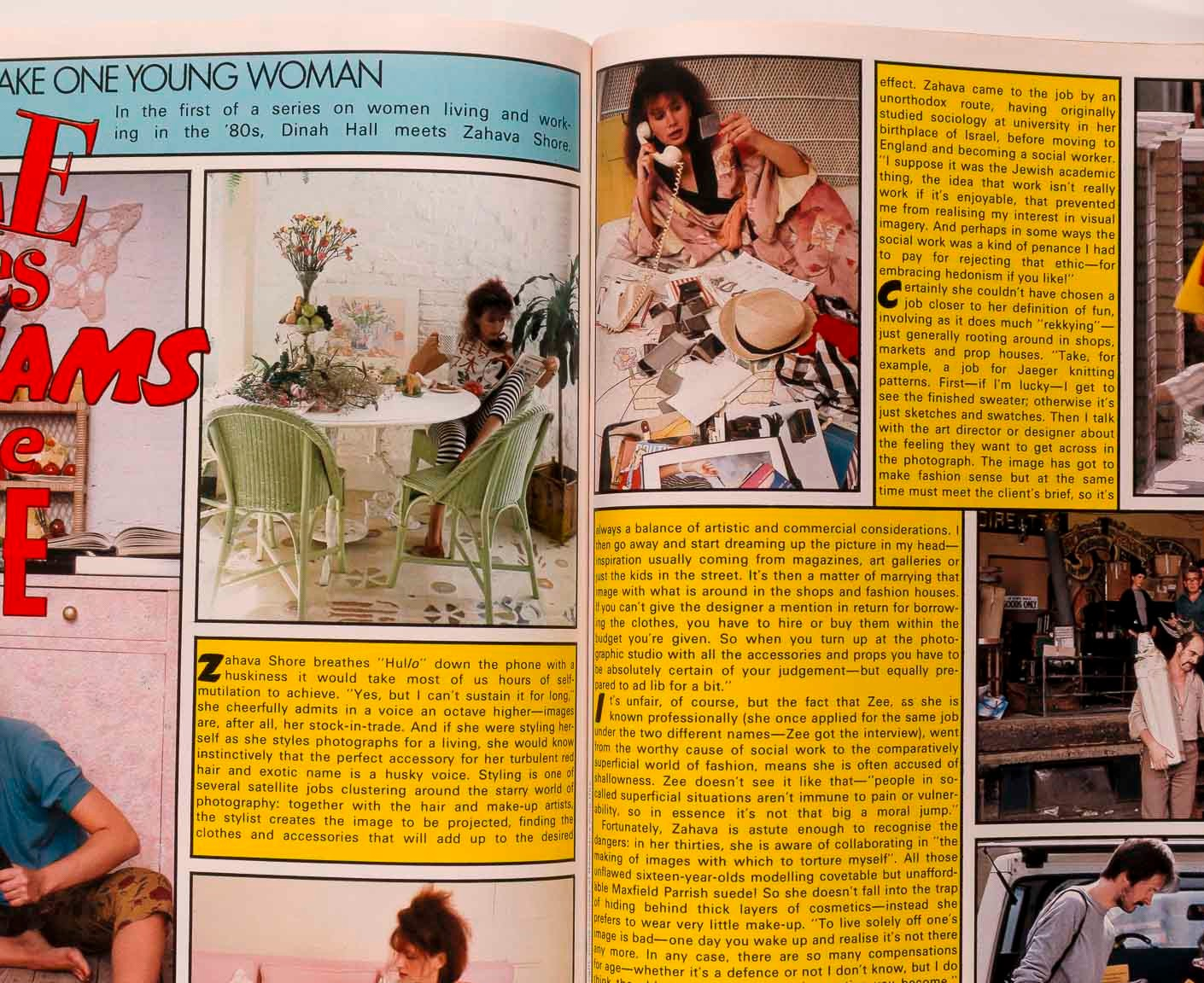 KIM ALEXIS Sloane Ranger CHRISTINA ONASSIS Cosmopolitan 1982 November UK Cowgirl
