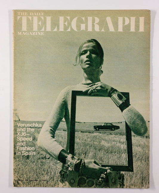 Veruschka JAGUAR XJ6 Jack Webber  TELEGRAPH magazine September 1968 Mediums AVON