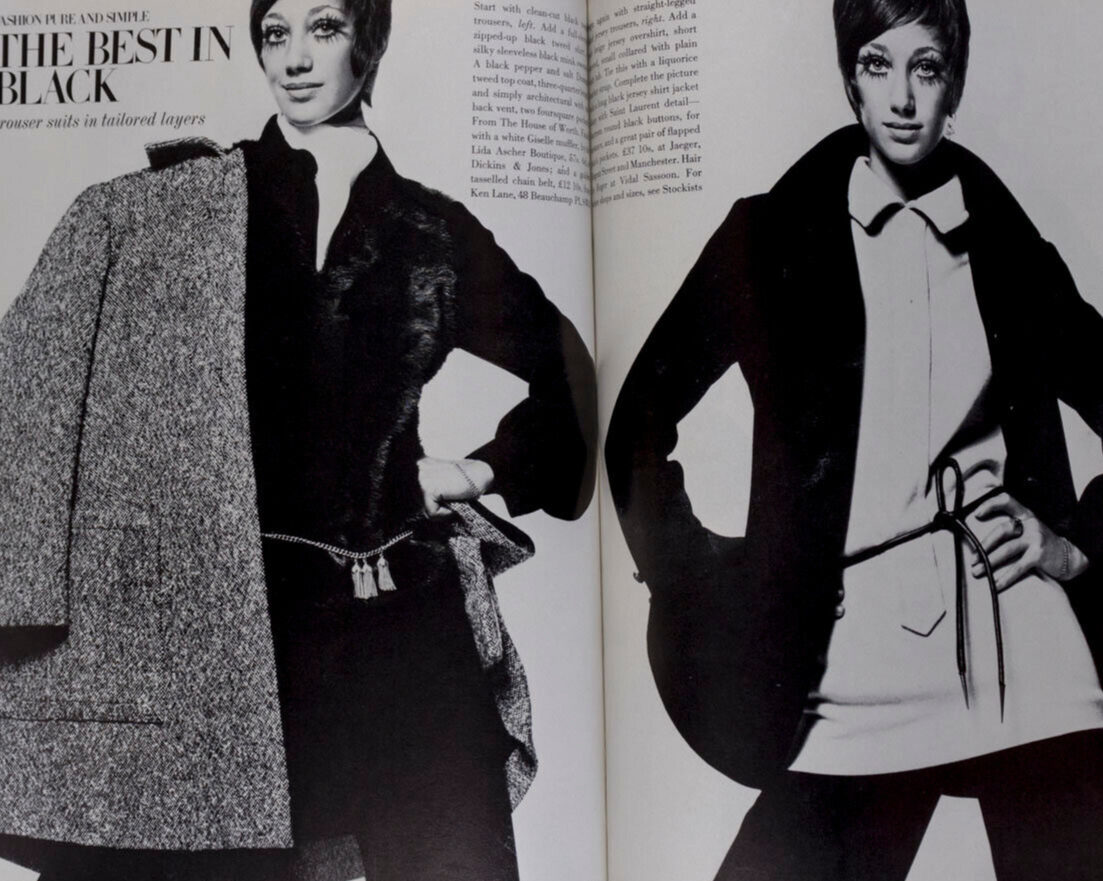 DONYALE LUNA Barbra Streisand MARISA BERENSON Cecil Beaton OSSIE CLARK vtg VOGUE