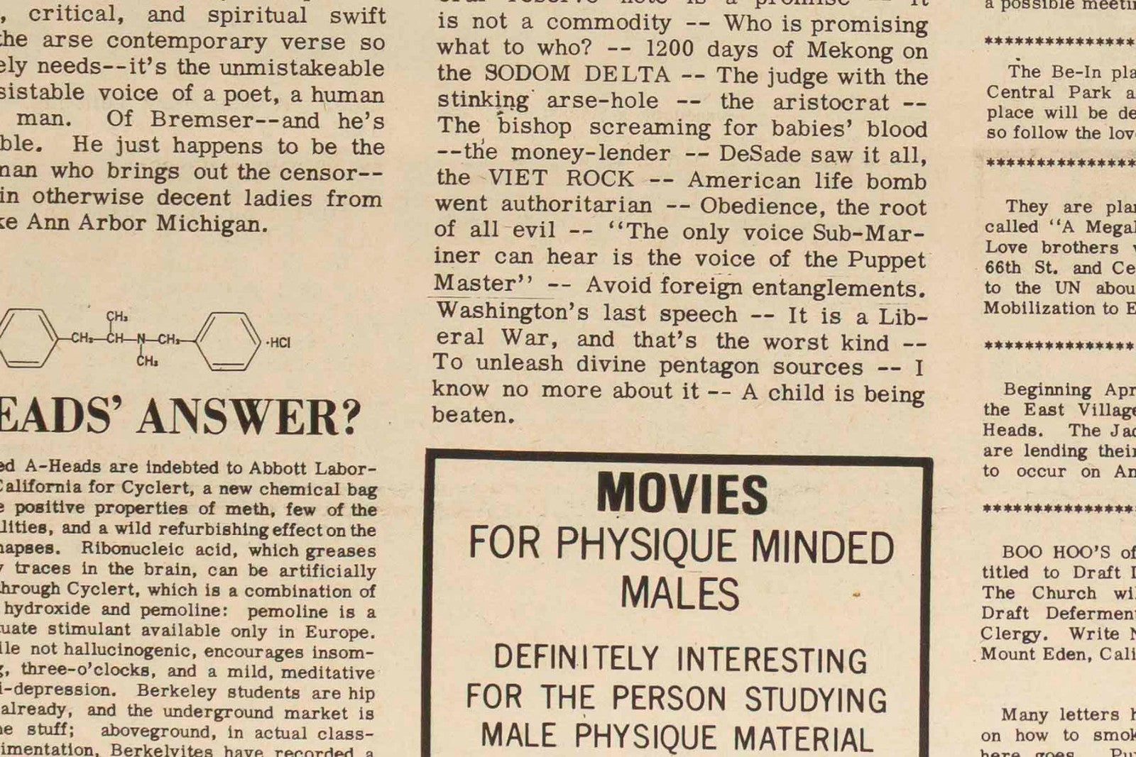 FRANK ZAPPA The East Village OTHER MAGAZINE April 1967 EVO 2 No 9 Jim Schwall IT