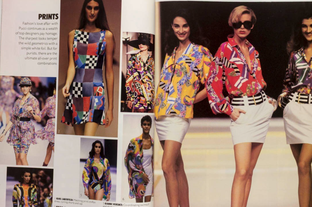 International Collections CALVIN KLEIN Marie Claire Fashion 1991 YASMEEN GHAURI