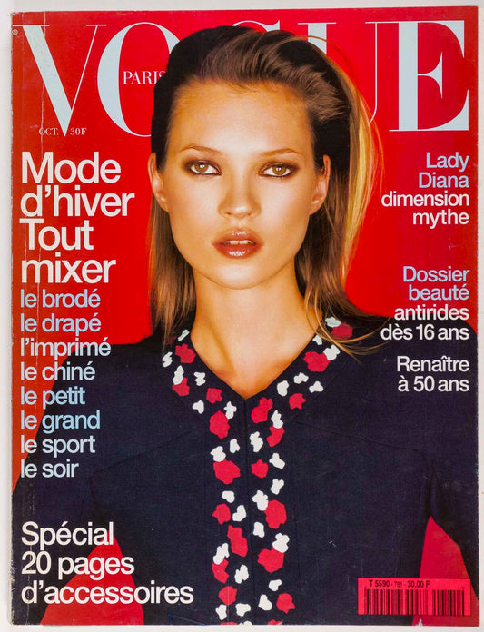 KATE MOSS Lady Diana RUPERT EVERETT Manolo Blahnik PARIS VOGUE 1997 October MODE