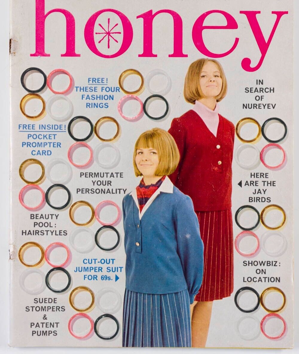 PATTIE BOYD Celia Hammond SAMANTHA JUSTE Tania Mallet NUREYEV Honey magazine 60s