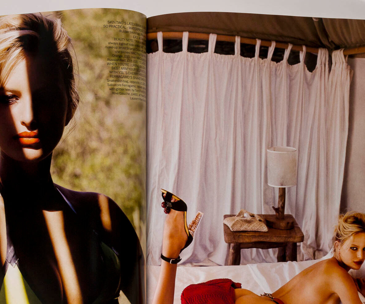 Natalia Vodianova LOUISE PEDERSEN Tamara Mellon VOGUE January 2004 21st birthday