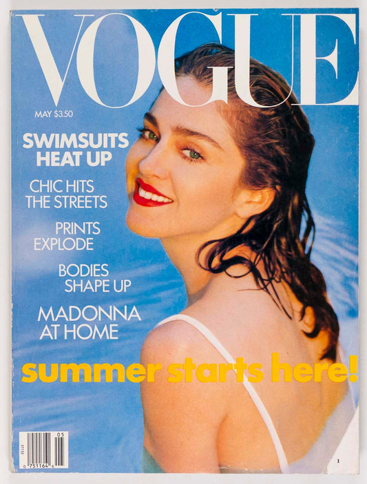 Madonna CLAUDIA SCHIFFER Stephanie Seymour VOGUE May 1989 CINDY CRAWFORD vtg US