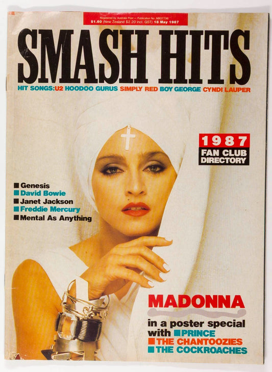 MADONNA Paul Weller BOY GEORGE Smash Hits Australia May 1987 Janet Jackson QUEEN