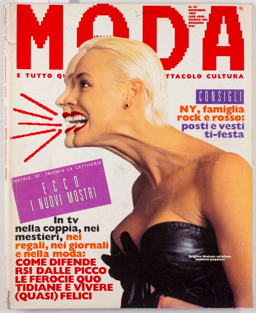 Brigitte Nielsen BROOKE SHIELDS Faye Dunaway BEATRICE DALLE Rugby  MODA magazine