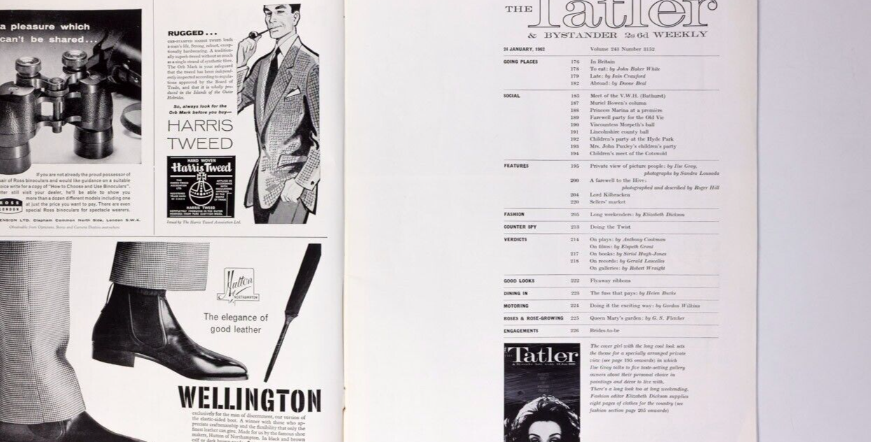Lousada PETER SELLERS Lynn Seymour TATLER magazine January 1962 La Ruche Paris