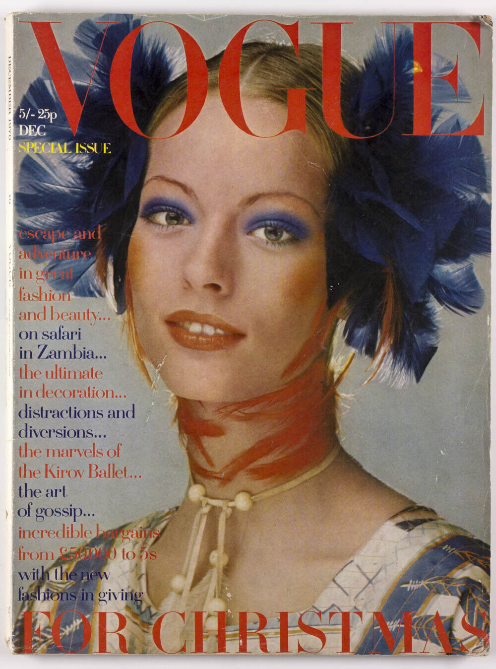 Cecil Beaton THEA PORTER Jean Shrimpton PENELOPE TREE Loewe VOGUE December 1970